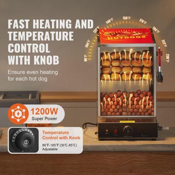 Professionele Hotdog Stoomoven & Broodjeswarmer - 36L, 2 Eta, Verzenden, Nieuw