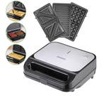 Sandwichmaker 3in1 Zwart/Zilver 1000W (Kook-Bakplaten), Witgoed en Apparatuur, Kookplaten, Verzenden, Nieuw