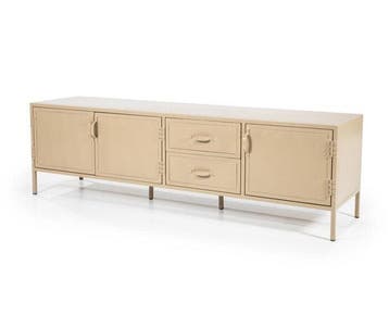 TV meubel Industrieel metaal 185 cm - zand | Eleonora, Ophalen of Verzenden, Nieuw