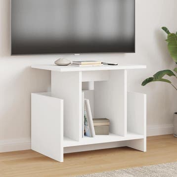 vidaXL TV-standaard 2 st Wit Bewerkt hout, Huis en Inrichting, Kasten | Televisiemeubels, Minder dan 50 cm, Verzenden, Nieuw, Minder dan 100 cm