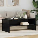 vidaXL Salontafel Zwart Eiken 100 x 50 x 40 cm Bewerkt hout, Verzenden, Nieuw, 50 tot 100 cm, Minder dan 50 cm