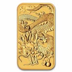 Gouden Rectangle dragon 1 oz 2022 muntbaar, Verzenden, Losse munt, Goud