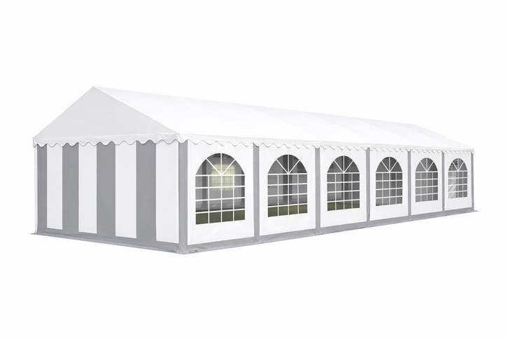 Premium Partytent PVC 6x12x2 mtr in Wit-Grijs (6x12 meter), Tuin en Terras, Partytenten, Partytent, Nieuw, 2 meter of meer, Verzenden