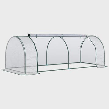 Outsunny Tunnel Kas - 2.5x1x0.8m - Grote Deur met Rits - Tra, Tuin en Terras, Verzenden, Nieuw