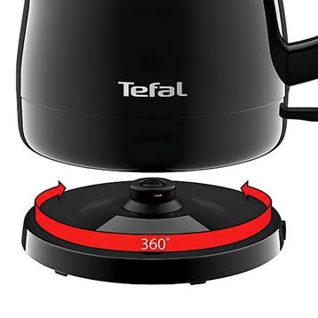 Waterkoker – Tefal – 0,8L – Zwart – 2400W, Minder dan 1 liter, Verzenden, Nieuw, Draadloos