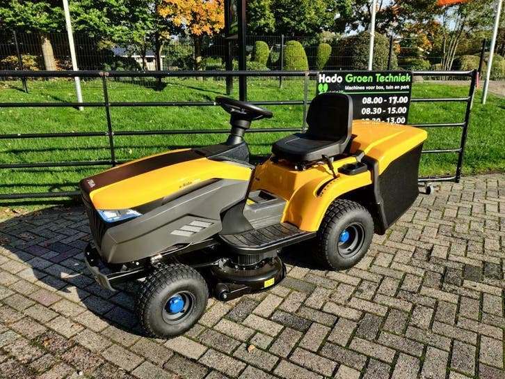 Stiga e-Ride 798e Accu Zitmaaier–Duurzaam  stil krachtig, Tuin en Terras, Grasmaaiers, Cirkelmaaier, 50 cm of meer, Elektrische starter