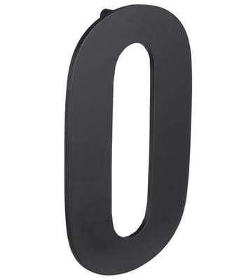 Huisnummer 0 130 mm zwart, Verzenden, Nieuw