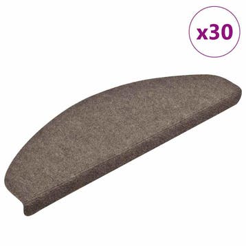 vidaXL Trapmatten Zelfklevend 30 stuks 65x21x4 cm Beige, Doe-het-zelf en Verbouw, Ladders en Trappen, Verzenden, Nieuw