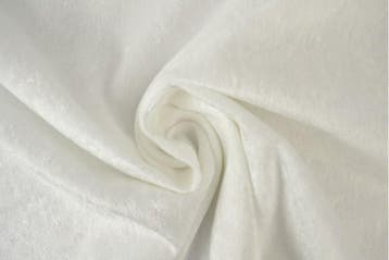 Crushed velvet stof - Wit - Per meter, Hobby en Vrije tijd, Stoffen en Lappen, 120 cm of meer, Wit, Ophalen of Verzenden, Polyester