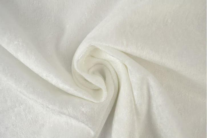 Crushed velvet stof - Wit - Per meter, Hobby en Vrije tijd, Stoffen en Lappen, 120 cm of meer, 200 cm of meer, Wit, Nieuw, Polyester
