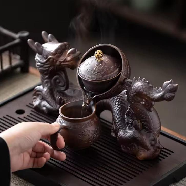 Chinese Kung Fu Thee Set – Semi-automatische Theepot, Hobby en Vrije tijd, Theezakjes, Verzenden