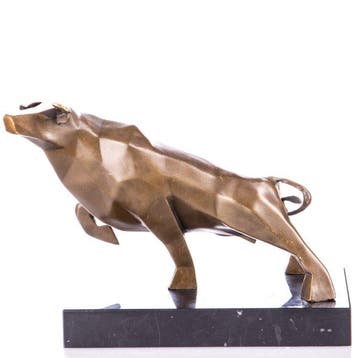 Figuur - Moderne Bronzefigur „Stier“ – Kraftvolle Skulptur