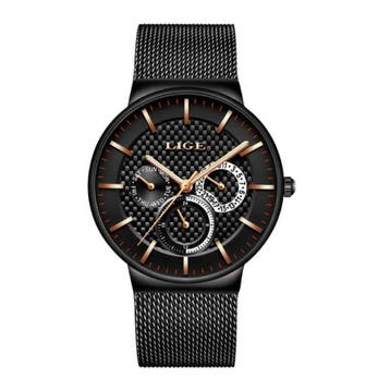 Luxe Horloge Heren - Anoloog Kwarts Uurwerk voor Mannen, Verzenden, Nieuw, Lige