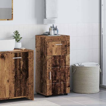 vidaXL Badkamerkastenset TULUM Oudhout 37 x 31,5 x 82 cm, Verzenden, Nieuw
