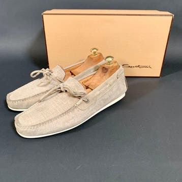Santoni loafer beige 11322 C 47 F UK 5 EU 39 - Mocassins -, Nieuw