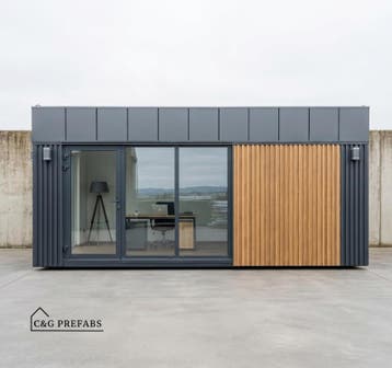 Geïsoleerde Tuinkantoor 6x3m – Tiny House - Praktijkruimte, 200 tot 400 cm, Nieuw, Ophalen of Verzenden, Metaal