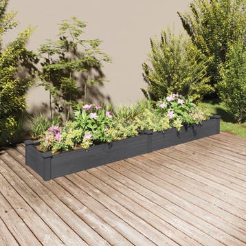 vidaXL Plantenbak verhoogd met voering 240x45x25 cm, Minder dan 30 cm, 100 cm of meer, Verzenden, Nieuw