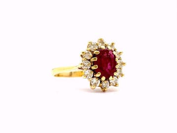 Zonder minimumprijs - Ring - 18 karaat Geel goud - 0.50ct., Sieraden, Tassen en Uiterlijk, Nieuw