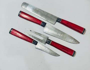Keukenmes - Kitchen knife set - Handgemaakte keuken- en
