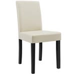 Eetkamerstoel set van 6 Hamburg kunstleer creme en zwart [en, Verzenden, Nieuw