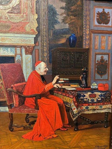 A. Steers (XX), naar Victor Marais-Milton. - De Kardinaal en, Antiek en Kunst