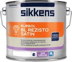 SIKKENS RUBBOL BL Rezisto Satin - donkerbeige - 1 liter, Beige, Nieuw, Ophalen of Verzenden, Verf