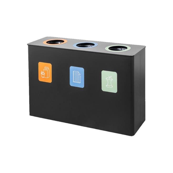 Ergofy afvalbak 3-in-1 afvalscheiding prullenbak 3x60 ltr -, Huis en Inrichting, Woonaccessoires | Prullenbakken, Nieuw, Verzenden