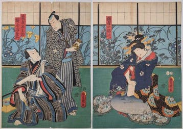 KUNISADA • Umegawa & Chbei  • Japanse houtsnede •