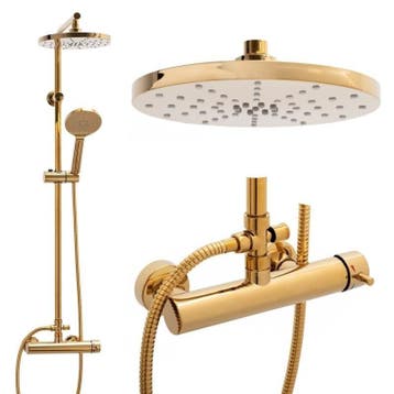 Gouden Douche Set Luxe | Messing | OP=OP, Ophalen of Verzenden, Nieuw, Met douche