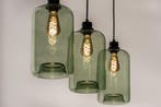 Rietveld Hanglampen - Groen - Glas, Verzenden, Nieuw