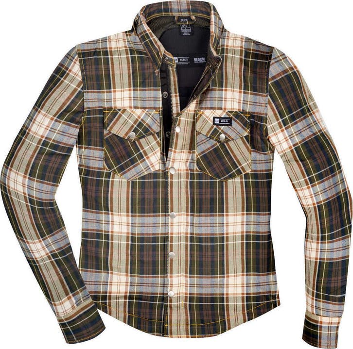 Merlin Axe Bruin Motorshirt, Motoren, Kleding | Motorkleding, Heren, Nieuw met kaartje, Jas | textiel, Verzenden