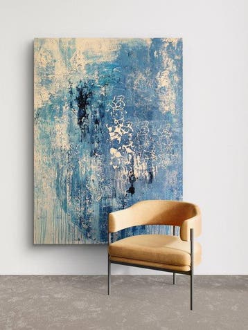 Laura Capellini Art - THAW(BLUE MIND#85)(XL) Acrylic on