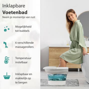 Heevey Voetenbad - Voetbad met massage - Voetmassage, Ophalen of Verzenden, Nieuw