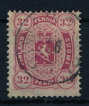 Finland 1858 - Wapen tekening, 32 penni, getand 14 - Michel, Gestempeld