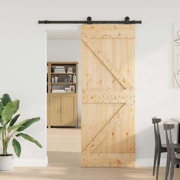 vidaXL Schuifdeur NARVIK 80 x 210 cm (152,5 cm) Naturel en, Verzenden, Nieuw