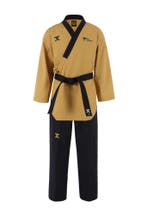 JCalicu taekwondopak | WT | Goud / Zwart (Maat: 200), Verzenden, Nieuw, Taekwondo, Vechtsportpak