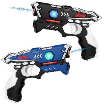 KidsTag Lasergame Set - 2 Laserpistolen Zwart/Blauw, Ophalen of Verzenden, Nieuw