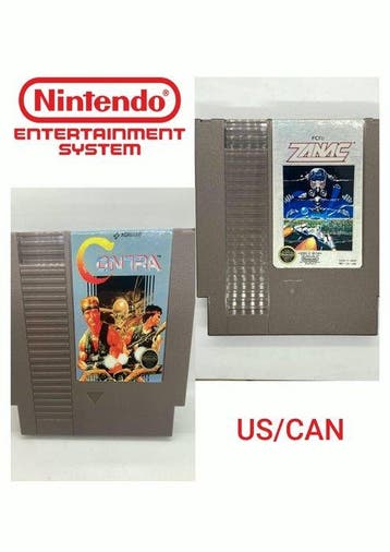 Nintendo - Nes - Contra / Zanac (NES US/CAN cartridges) -, Nieuw