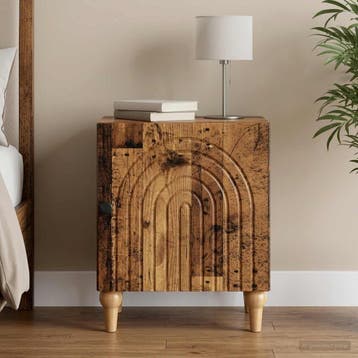 vidaXL Nachtkastje Oud hout 43 x 34,5 x 50 cm Bewerkt hout, Minder dan 45 cm, Verzenden, Nieuw, Minder dan 55 cm