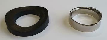 Afstand huls rond 20 mm chrome, Verzenden