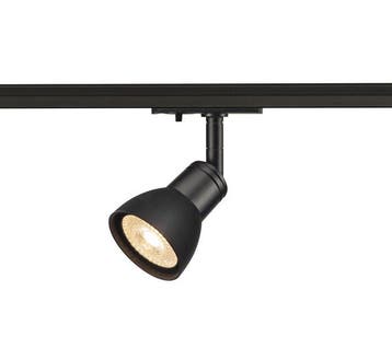 SLV 1-Fase-Rail spot PURIA zwart/glas GU10, Verzenden, Nieuw, Overige fittingen