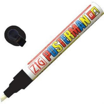 Zig Posterman weerbestendige krijtstift | Zwart | 6mm, Verzenden, Nieuw in verpakking