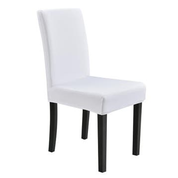 Stoelhoes set van 6 hoes voor stoelen stretch wit, Verzenden, Nieuw