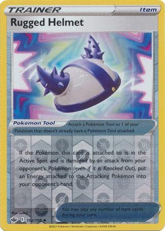 Rugged Helmet 152/198 reverse holo Chilling Reign, Ophalen of Verzenden, Nieuw, Losse kaart, Foil