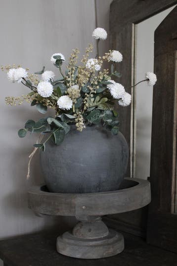 Zijden boeket white Pompom, Huis en Inrichting, Ophalen of Verzenden, Nieuw