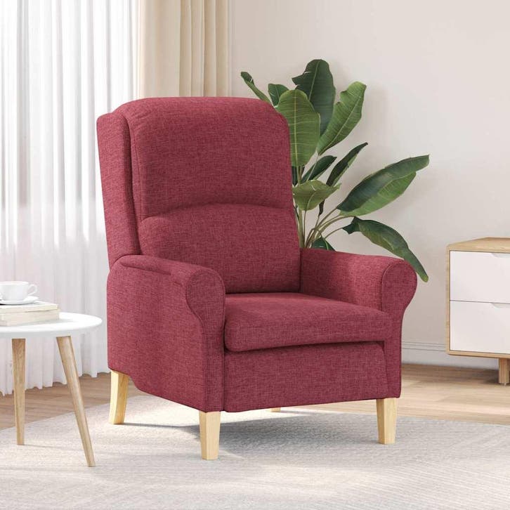vidaXL Fauteuil Wijnrood Stof, Huis en Inrichting, Fauteuils, Nieuw, Verzenden