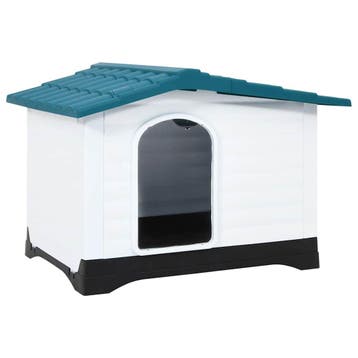 vidaXL Hondenhok 90,5x68x66 cm polypropeen blauw, Dieren en Toebehoren, Verzenden, Nieuw