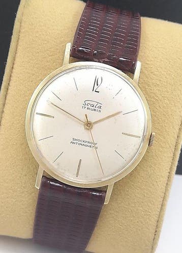 Scala - Vintage 14Kt Yellow Gold 17jewels Manual winding -, Nieuw
