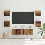 vidaXL Tv-meubelset Wandgemonteerd 6 pcs Oud Hout Bewerkt, Minder dan 50 cm, Verzenden, Nieuw, Minder dan 100 cm