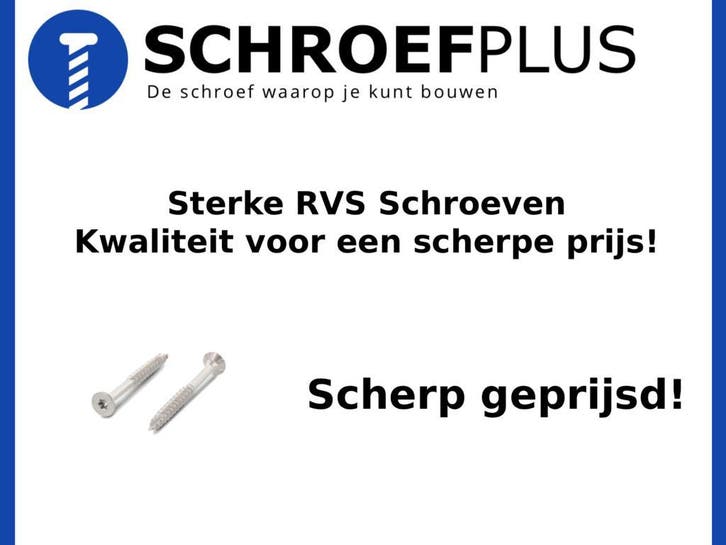 RVS Schroeven – A2 | A4 | AISI 410 | Torx - vol of deeldraad, Doe-het-zelf en Verbouw, IJzerwaren en Bevestigingsmiddelen, Nieuw